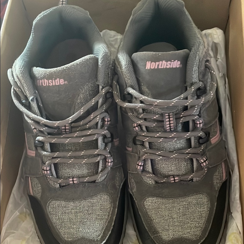 Northside Gray and Pink Hiking Shoes